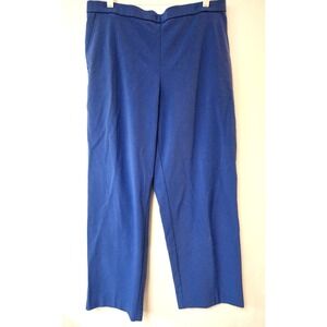 Sag Harbor Stretch Women's Elastic Waist Pants Size 16 Blue